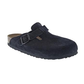 Birkenstock Soft Footbed Ruskind Boston Dame Sort | DK 318UZG